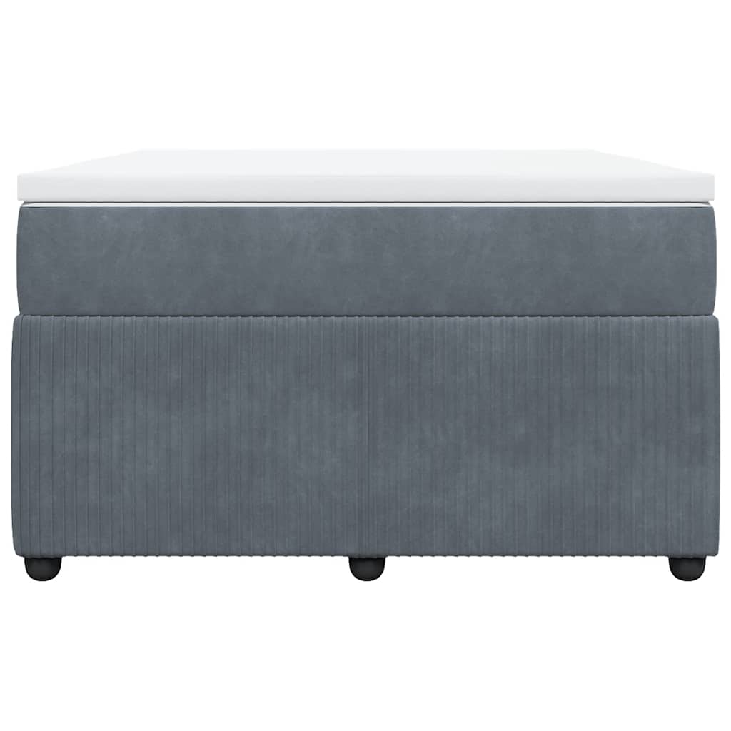 Krevet box spring s madracem tamnosivi 120 x 190 cm baršun