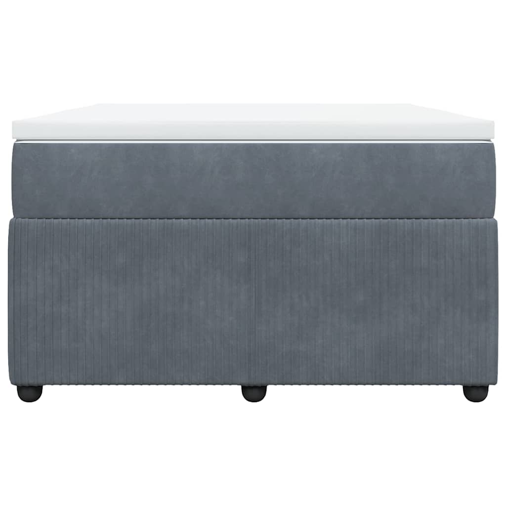 Box spring krevet s madracem tamnosivi 120 x 200 cm baršunasti