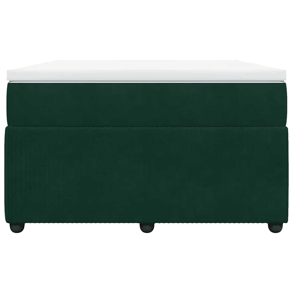 Box spring krevet s madracem tamnozeleni 120x200 cm baršunasti