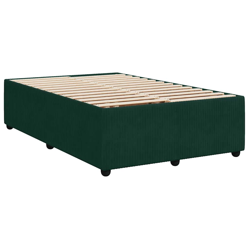 Box spring krevet s madracem tamnozeleni 120x200 cm baršunasti
