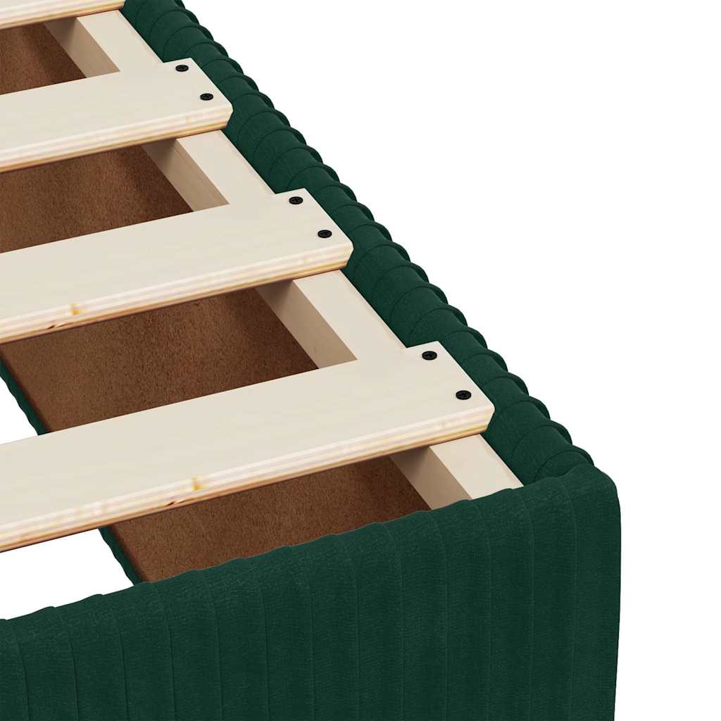 Box spring krevet s madracem tamnozeleni 120x200 cm baršunasti