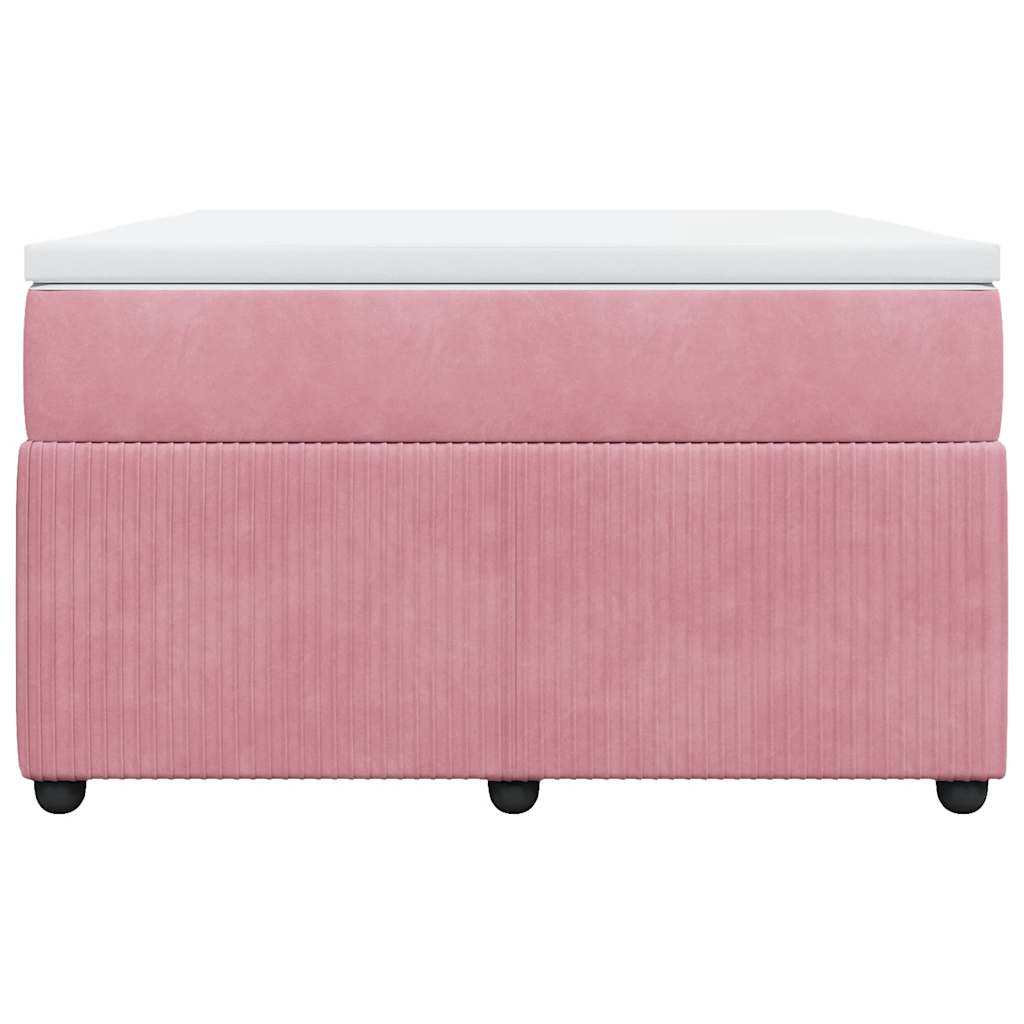 Box spring krevet s madracem ružičasti 120 x 200 cm baršunasti