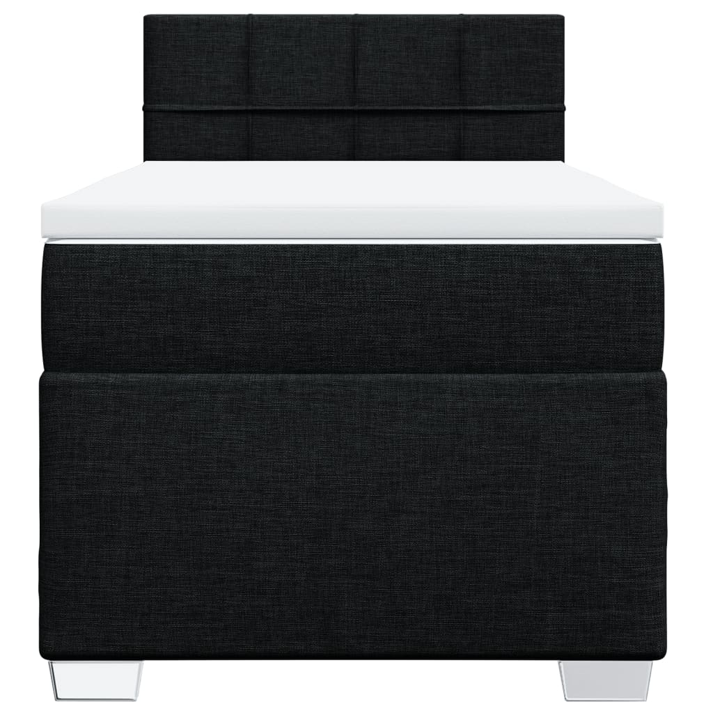 Box spring krevet s madracem crni 80 x 200 cm od tkanine