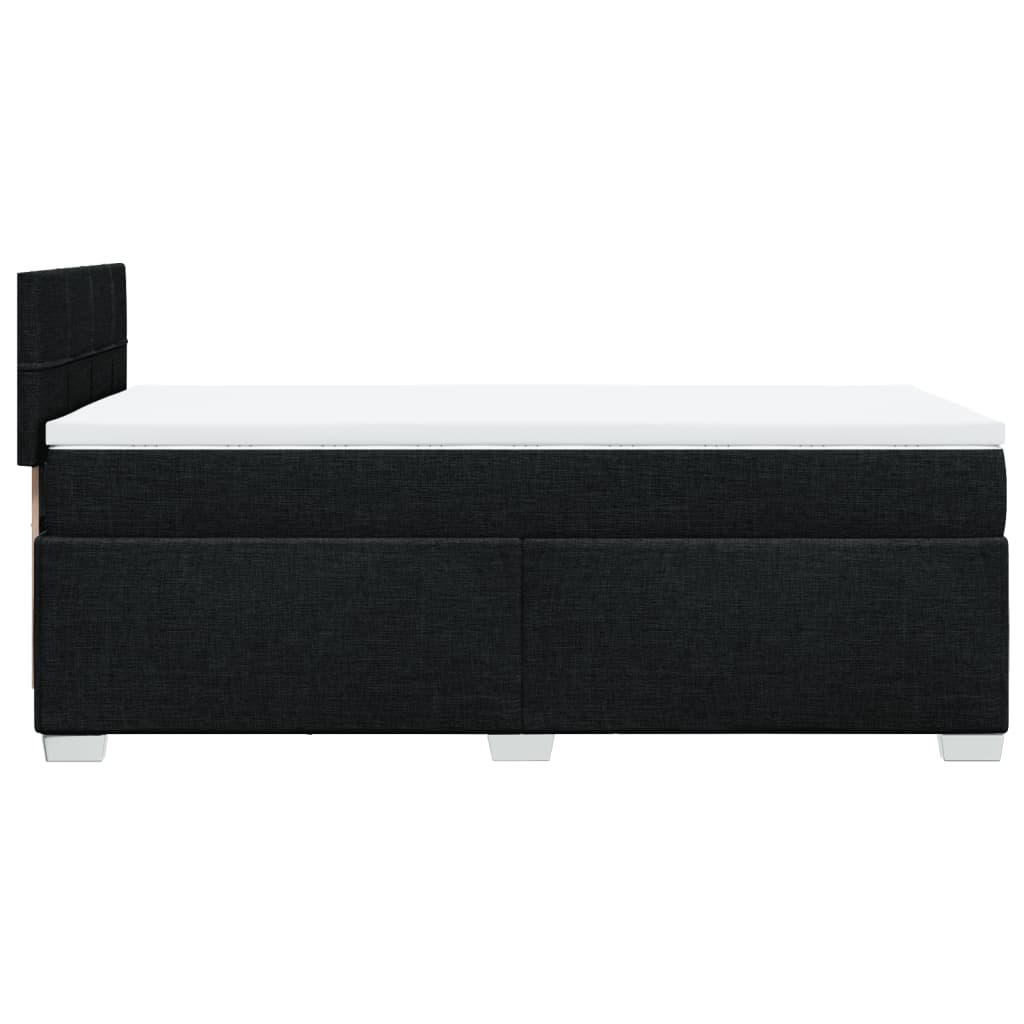 Box spring krevet s madracem crni 80 x 200 cm od tkanine