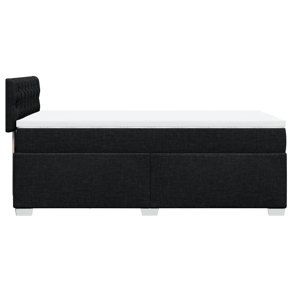 Box spring krevet s madracem crni 90x190 cm od tkanine
