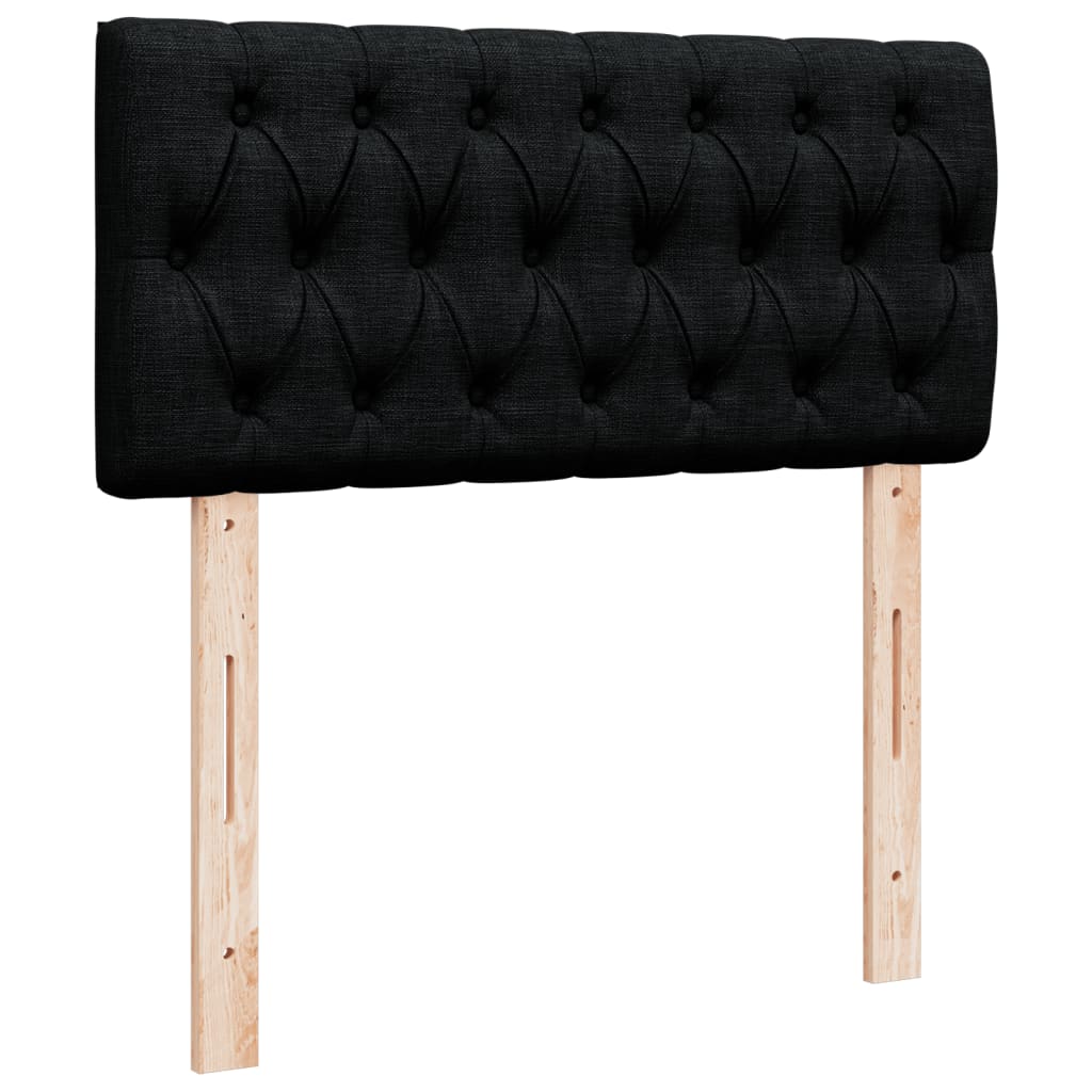 Box spring krevet s madracem crni 90x190 cm od tkanine