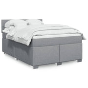 Krevet box spring s madracem svjetlosivi 140x200 cm od tkanine