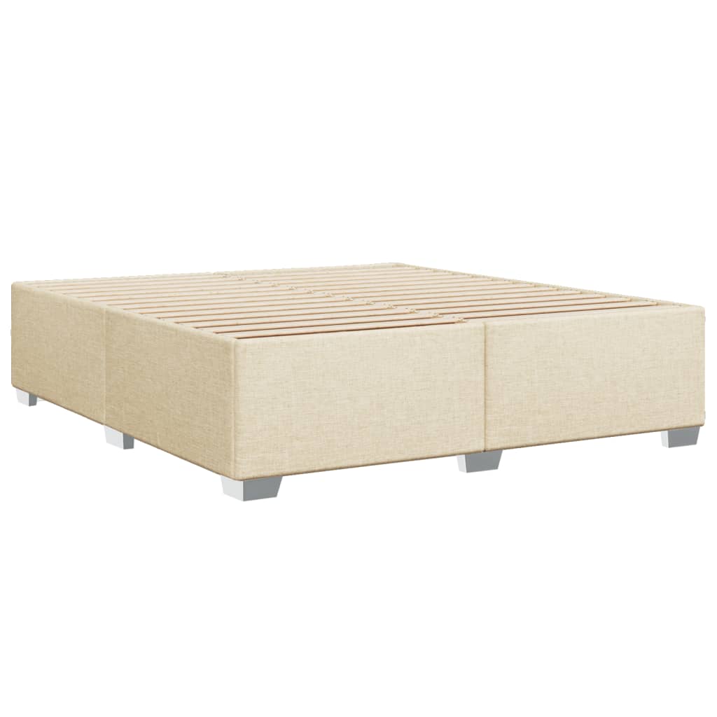 Krevet s oprugama i madracem krem 180x200 cm od tkanine