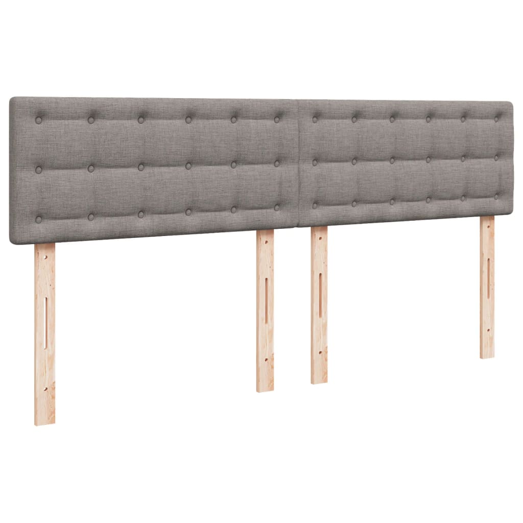 Krevet s oprugama i madracem smeđesivi 200x200 cm od tkanine