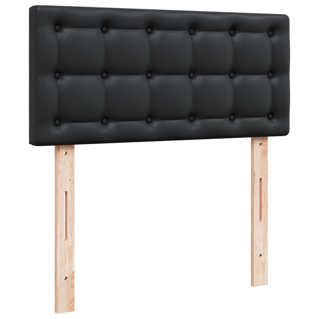 Krevet s oprugama i madracem crni 80 x 200 cm od umjetne kože