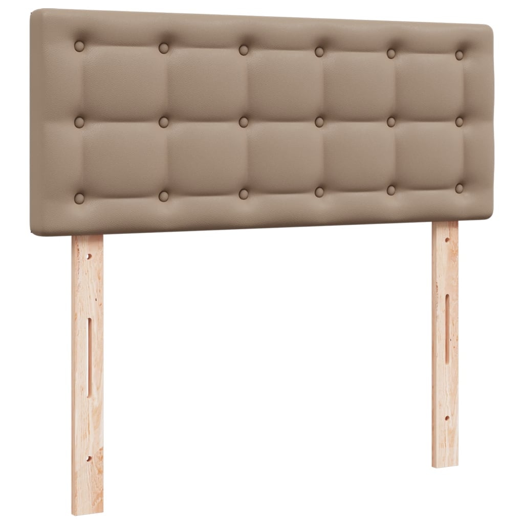 Krevet s oprugama i madrac cappuccino 80x200 cm od umjetne kože
