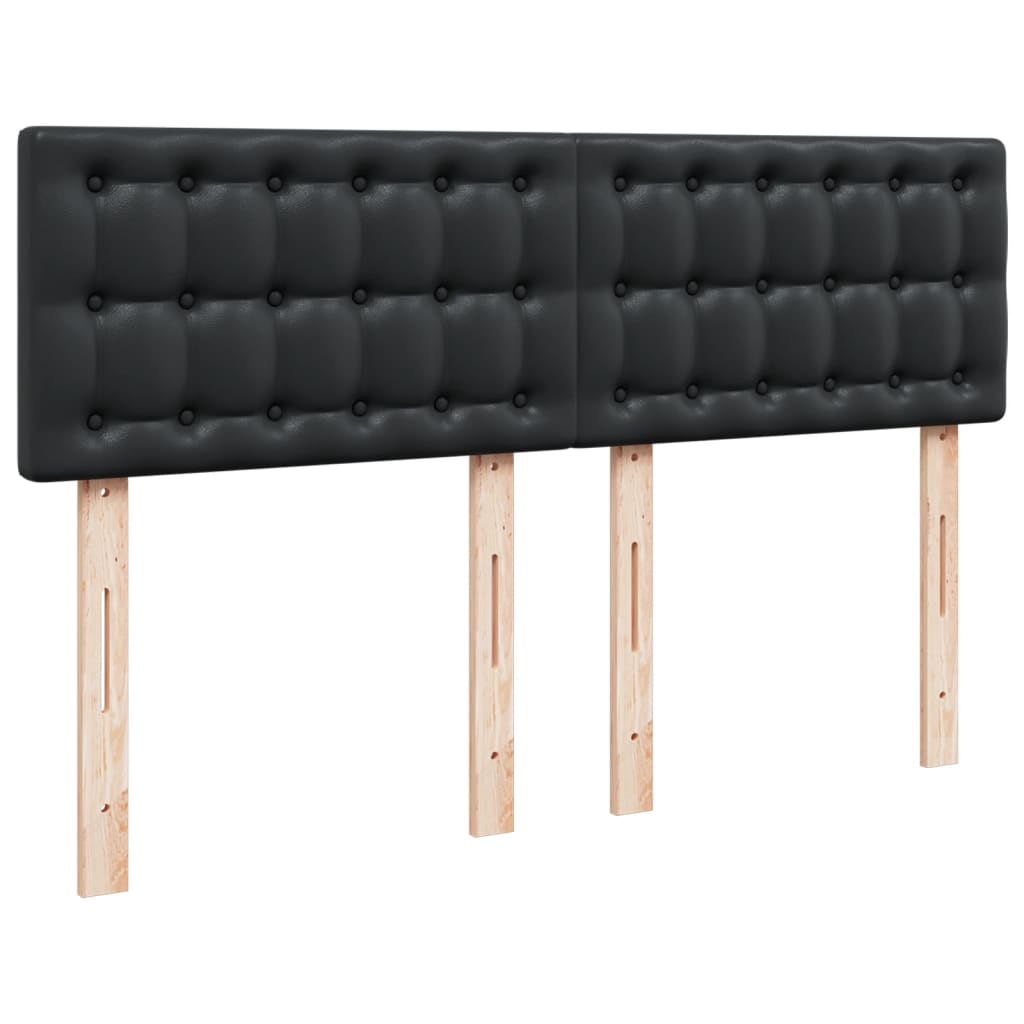 Krevet s oprugama i madracem crni 140 x 200 cm od umjetne kože