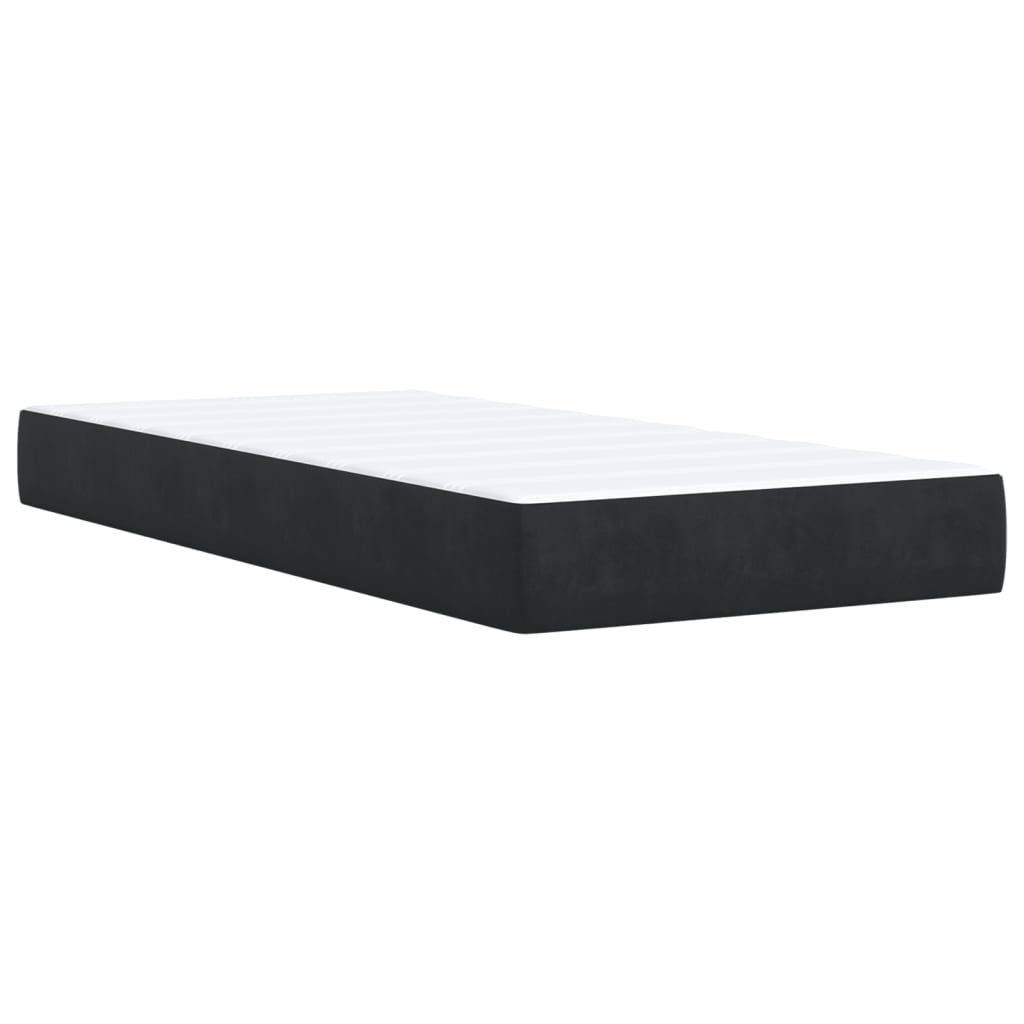 Box spring krevet s madracem crni 90x190 cm baršunasti