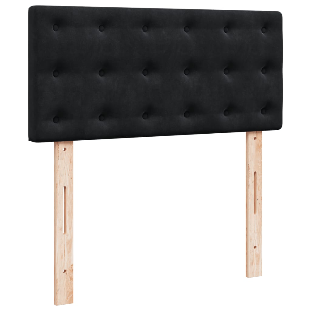 Box spring krevet s madracem crni 90x190 cm baršunasti
