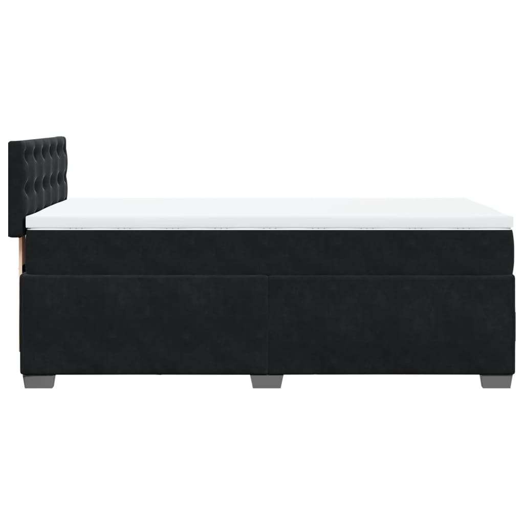 Box spring krevet s madracem crni 90x190 cm baršunasti