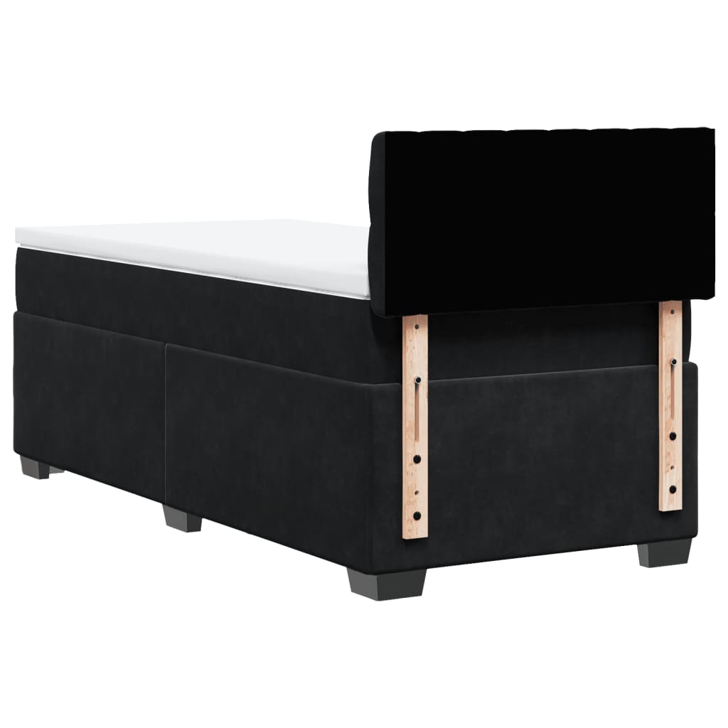 Box spring krevet s madracem crni 90x190 cm baršunasti