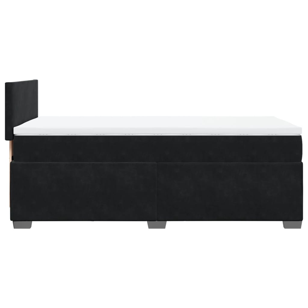 Box spring krevet s madracem crni 90x200 cm baršunasti