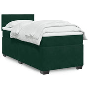 Box spring krevet s madracem tamnozeleni 90x200 cm baršunasti