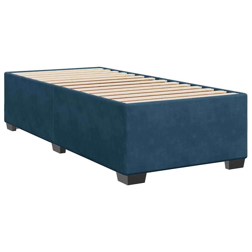 Box spring krevet s madracem tamnoplavi 100x200 cm baršunasti