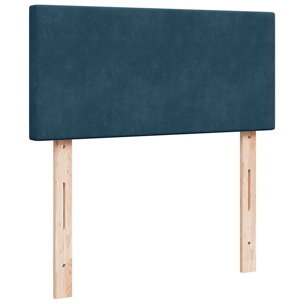 Box spring krevet s madracem tamnoplavi 100x200 cm baršunasti
