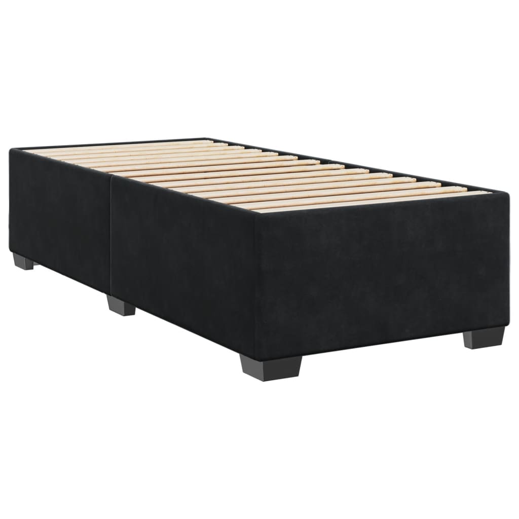 Box spring krevet s madracem crni 100x200 cm baršunasti