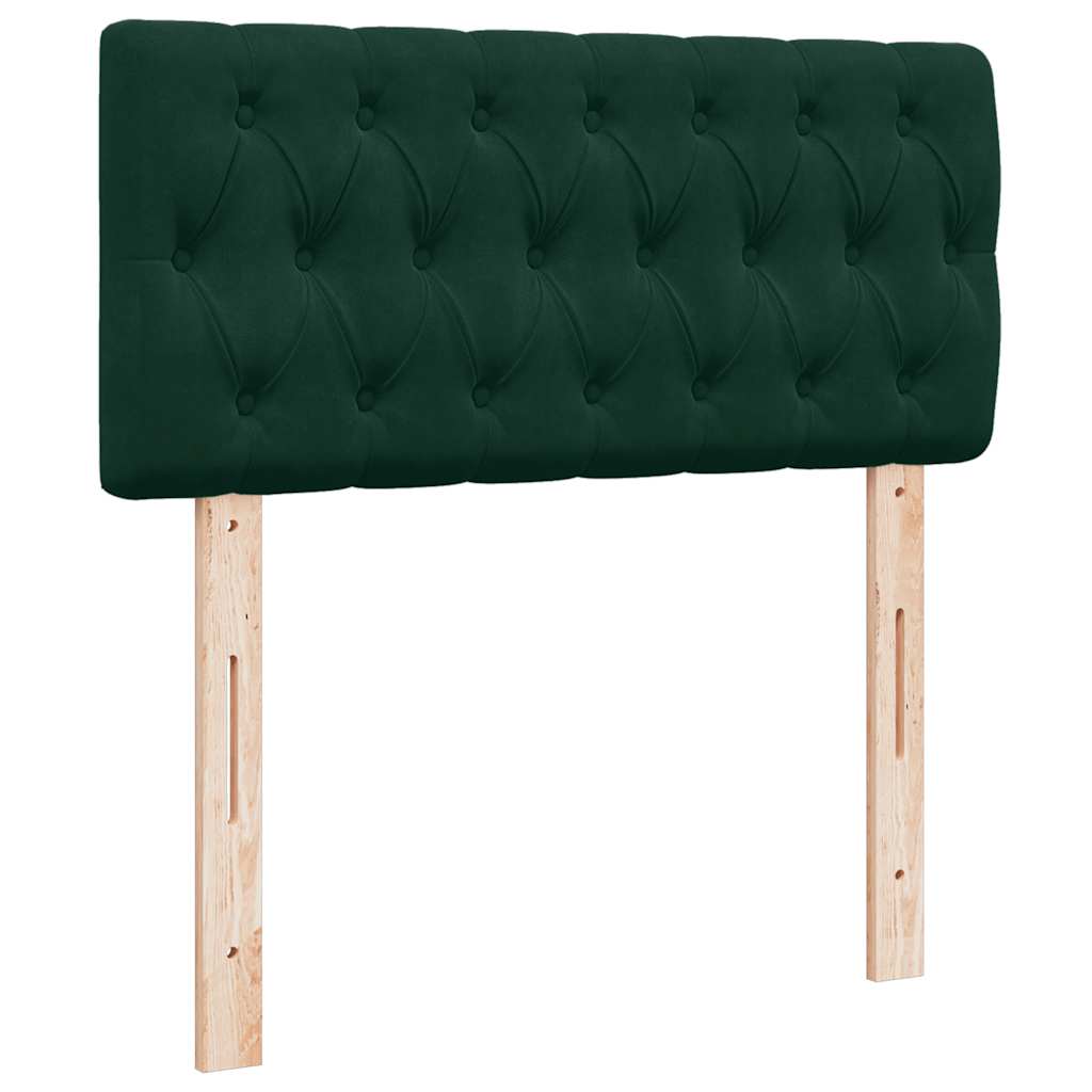 Box spring krevet s madracem tamnozeleni 100x200 cm baršunasti