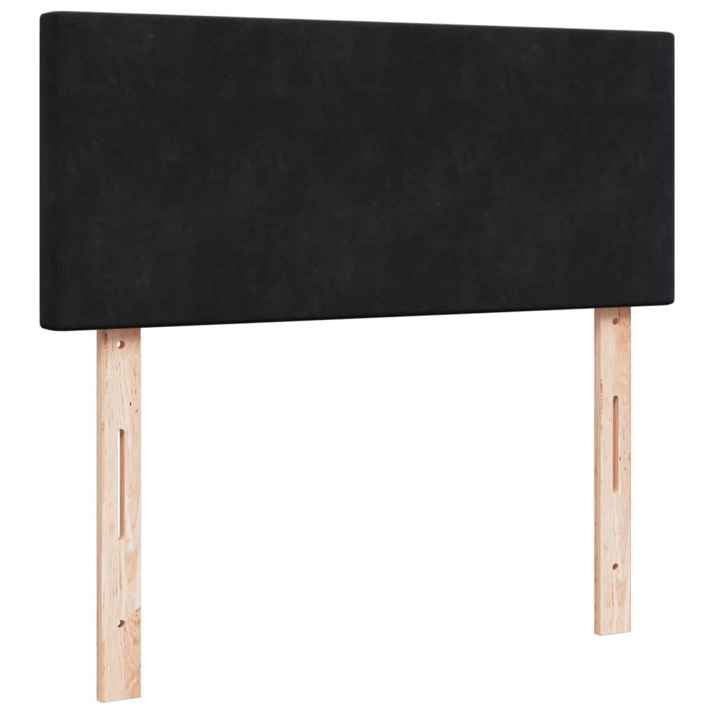 Box spring krevet s madracem crni 120 x 200 cm baršunasti
