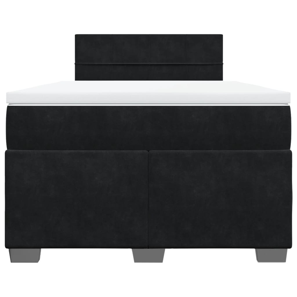 Box spring krevet s madracem crni 120 x 200 cm baršunasti