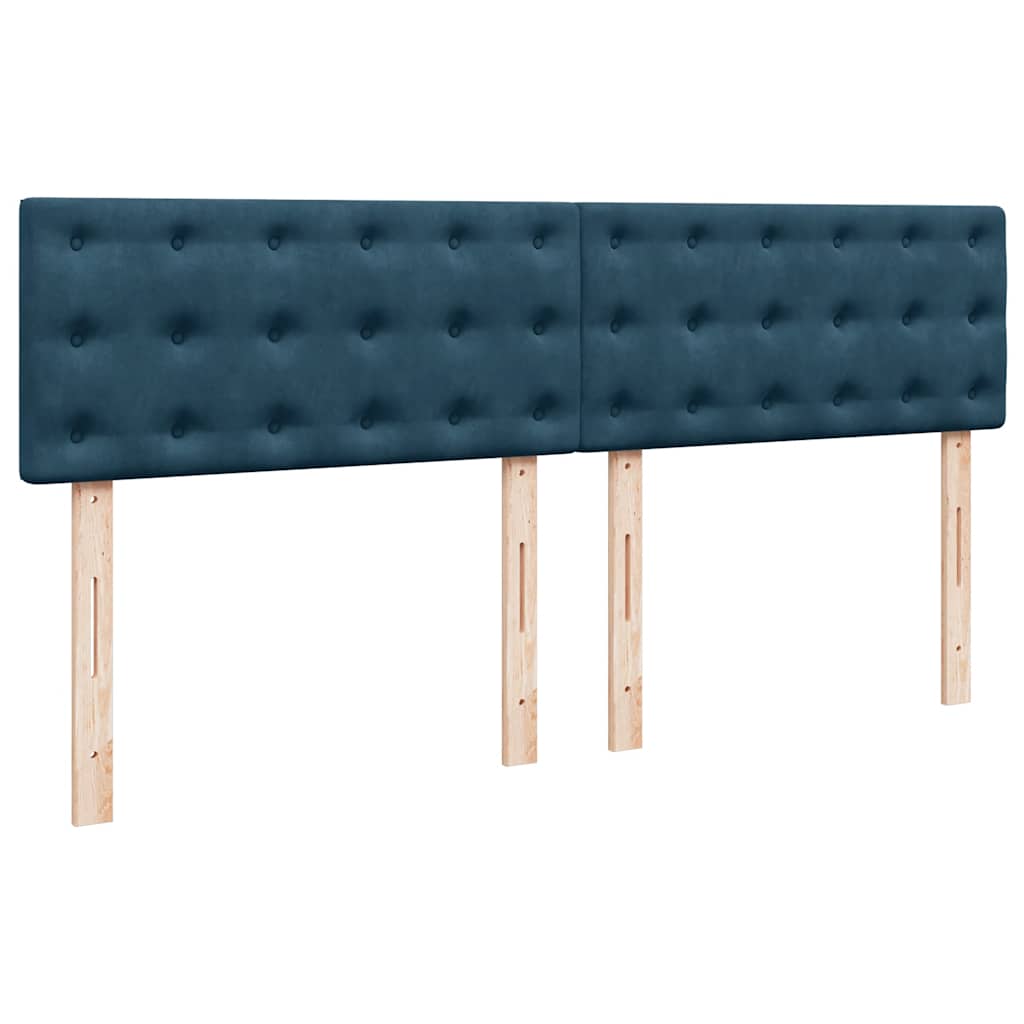 Krevet s oprugama i madracem plavi 180x200 cm baršunasti