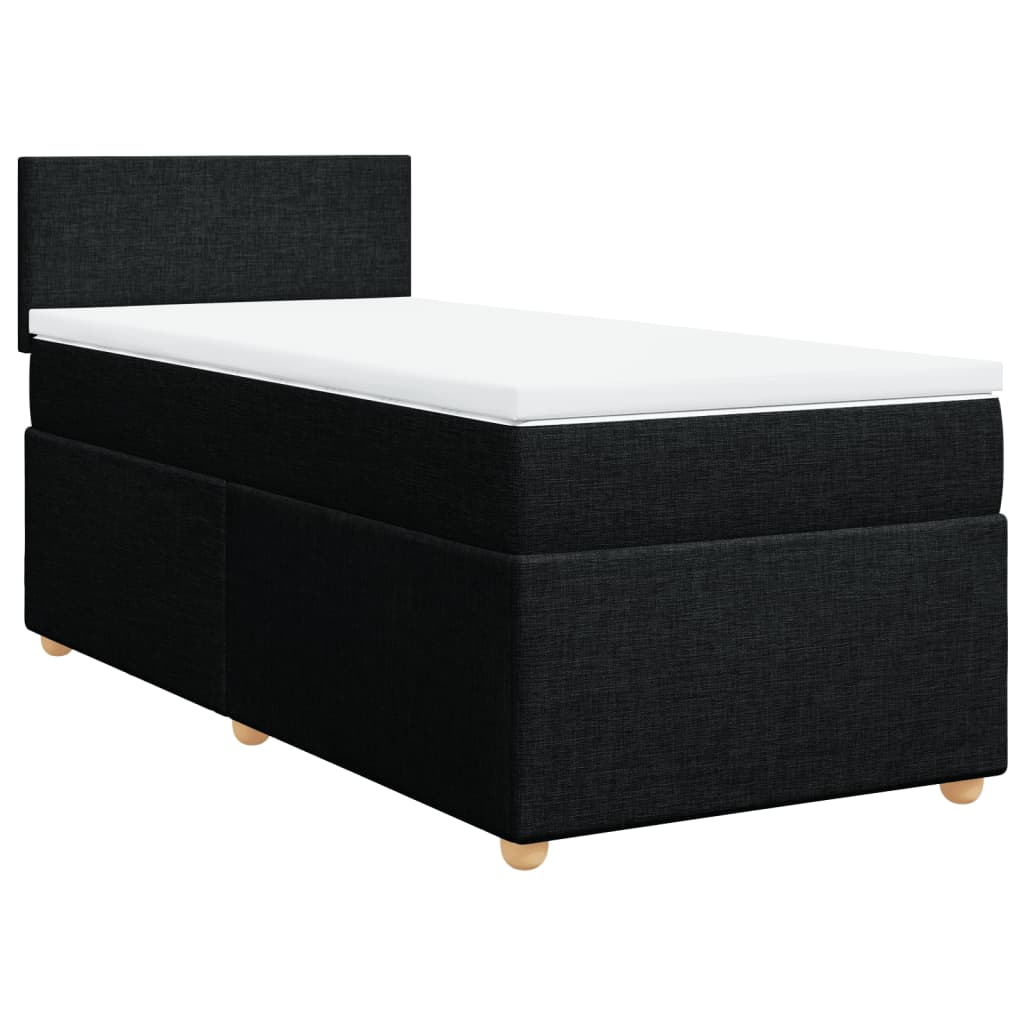 Box spring krevet s madracem crni 80 x 200 cm od tkanine