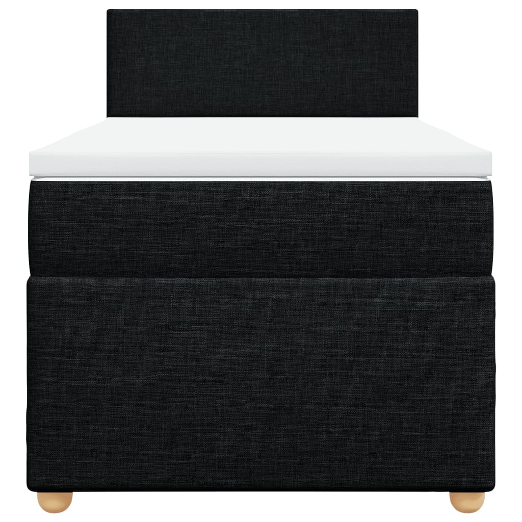 Box spring krevet s madracem crni 80 x 200 cm od tkanine