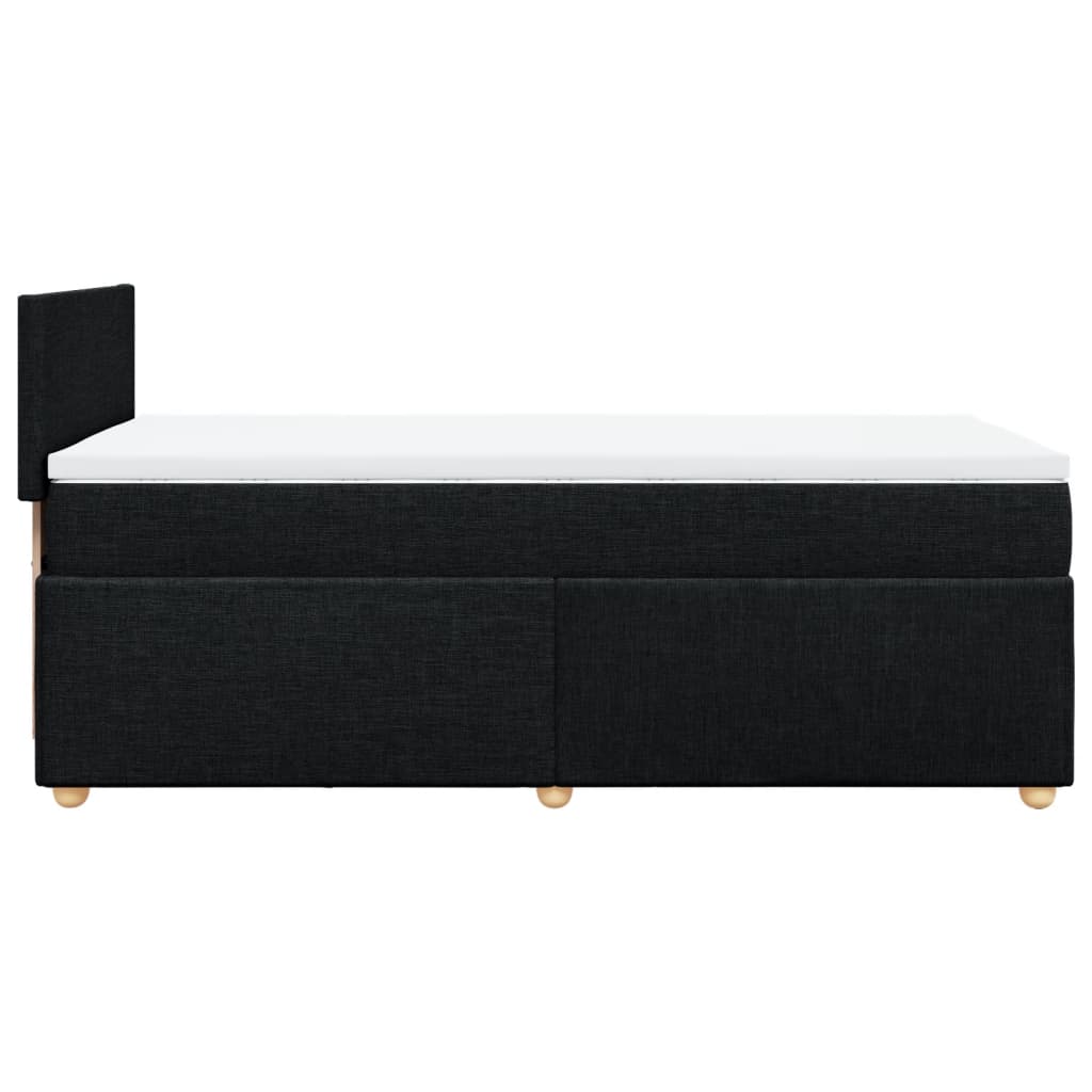 Box spring krevet s madracem crni 80 x 200 cm od tkanine