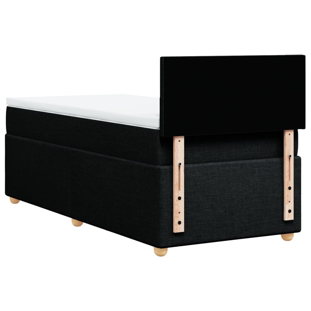 Box spring krevet s madracem crni 80 x 200 cm od tkanine