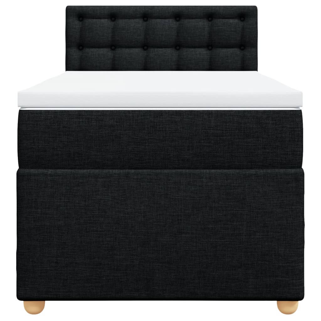 Box spring krevet s madracem crni 80 x 200 cm od tkanine