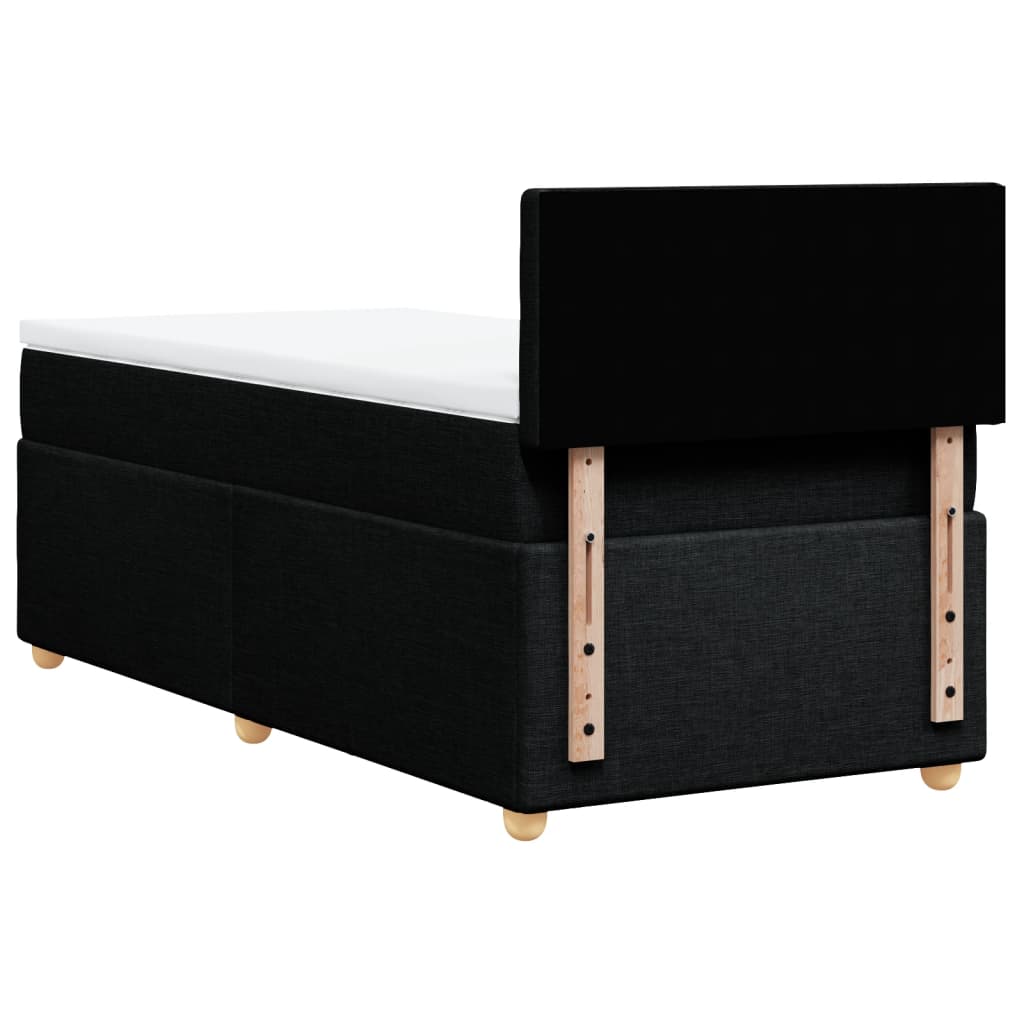 Box spring krevet s madracem crni 80 x 200 cm od tkanine