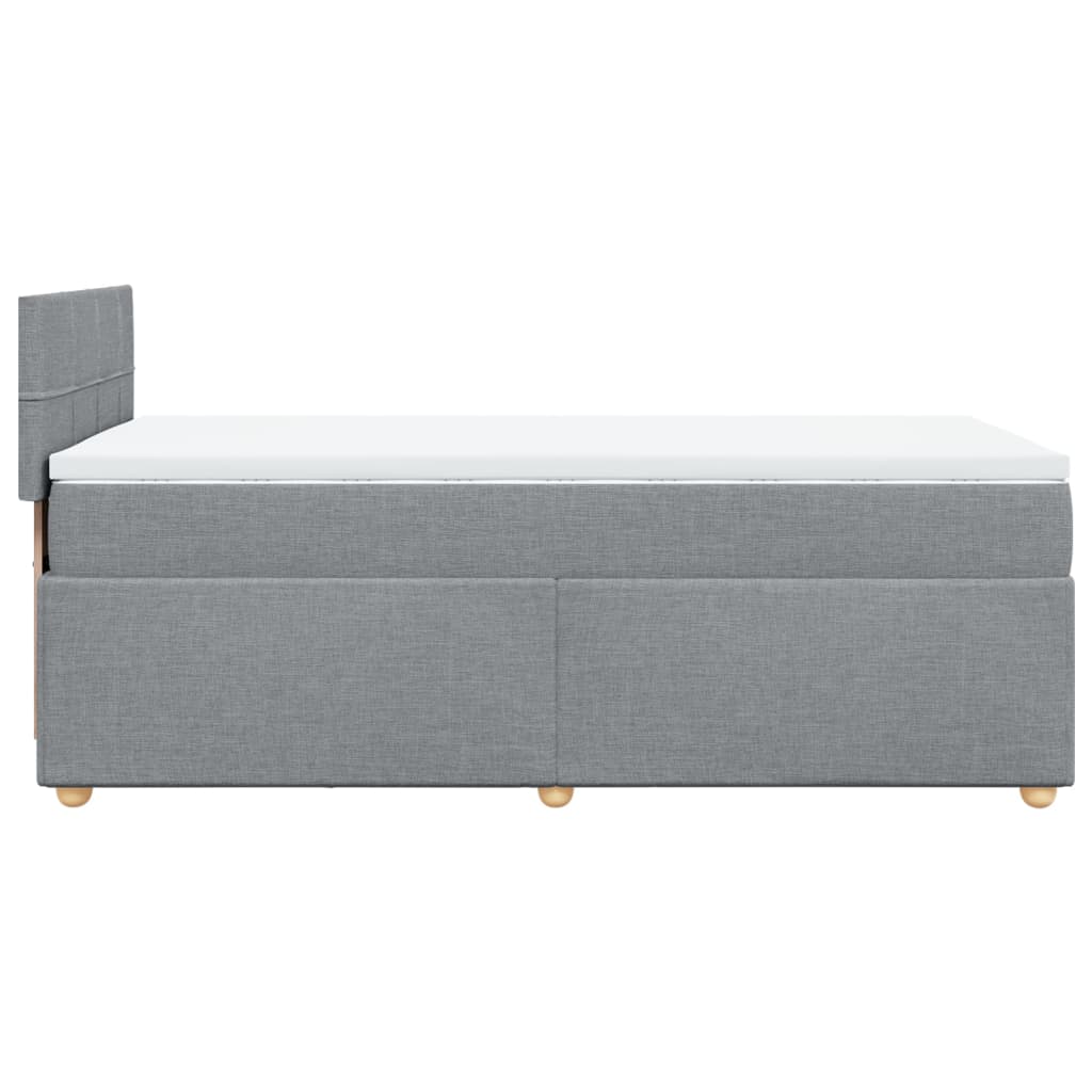 Krevet s oprugama i madracem svjetlosivi 100x200 cm od tkanine