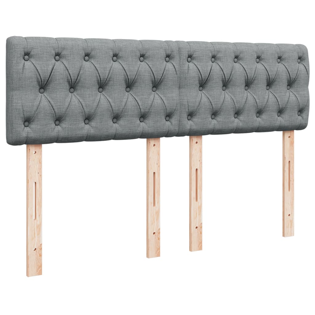 Krevet box spring s madracem svjetlosiva 160x200 cm tkanina