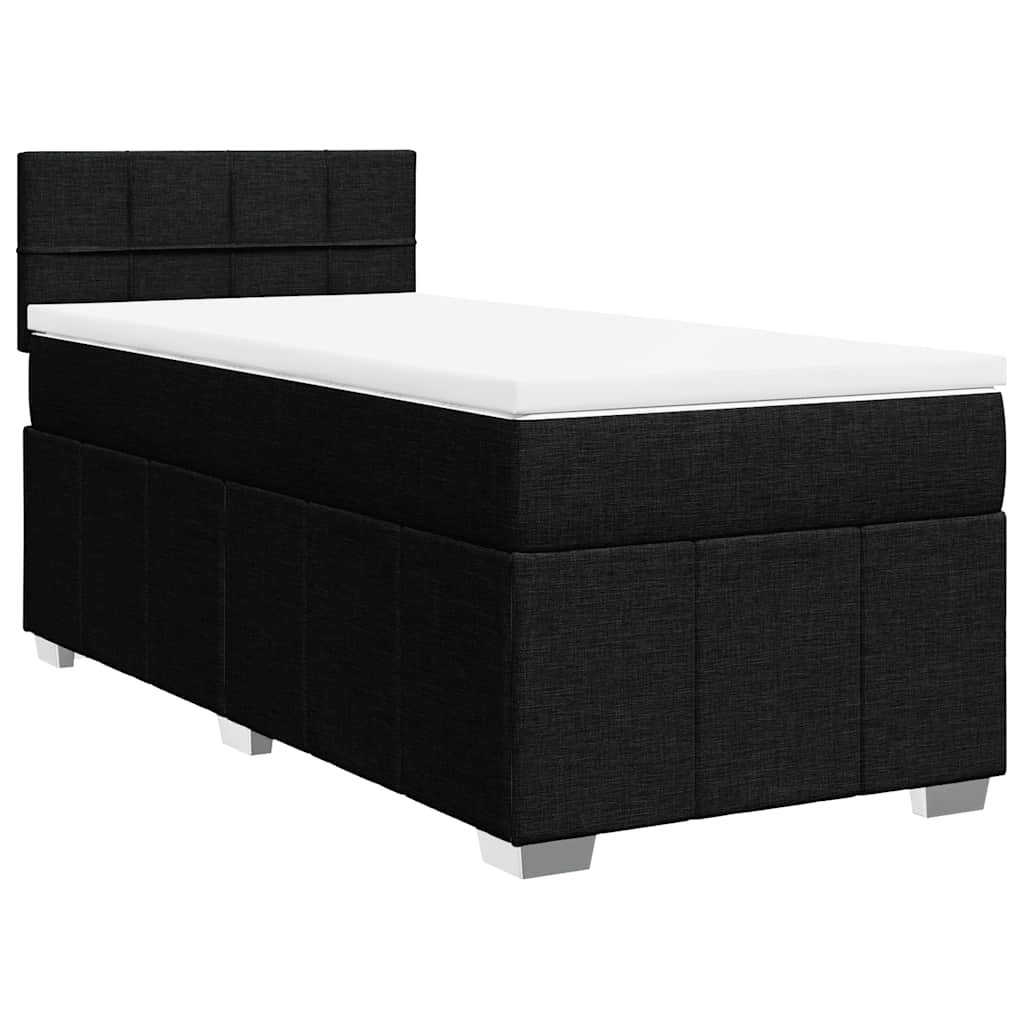 Box spring krevet s madracem crni 80 x 200 cm od tkanine