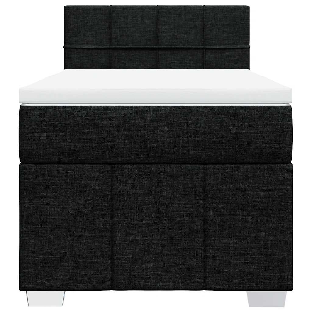 Box spring krevet s madracem crni 80 x 200 cm od tkanine