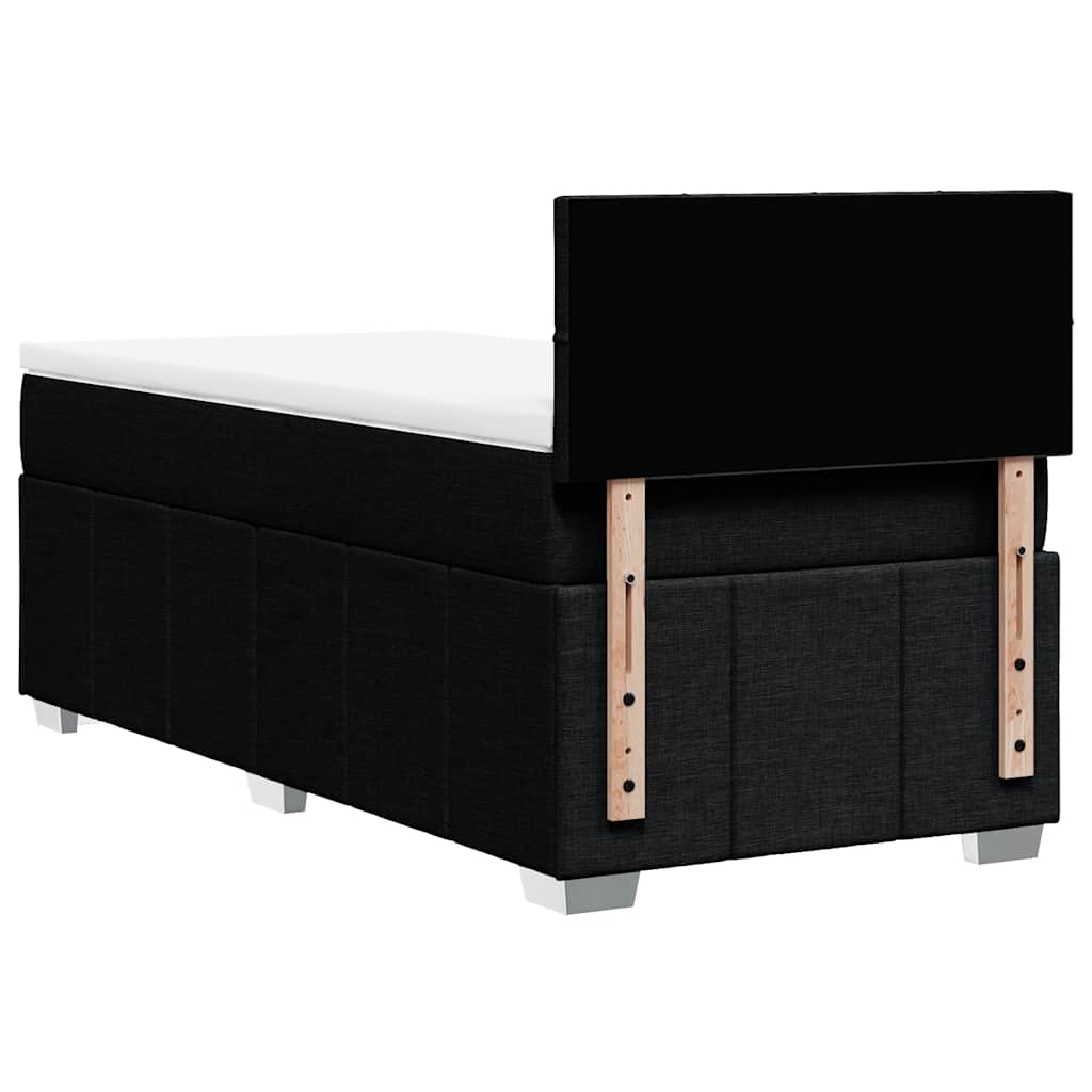 Box spring krevet s madracem crni 80 x 200 cm od tkanine