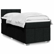 Box spring krevet s madracem crni 80 x 200 cm od tkanine