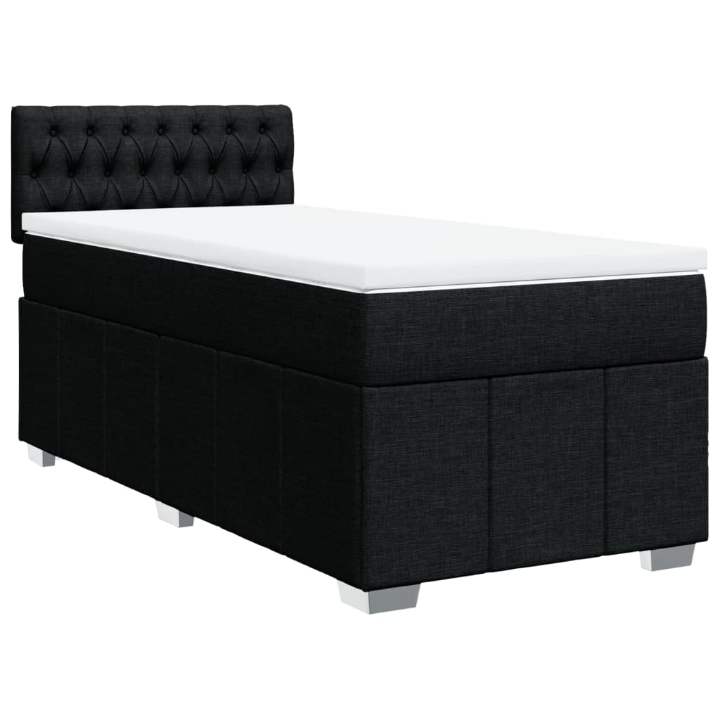 Box spring krevet s madracem crni 80 x 200 cm od tkanine