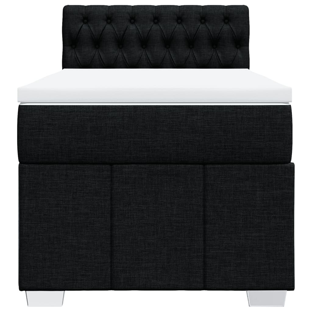 Box spring krevet s madracem crni 80 x 200 cm od tkanine