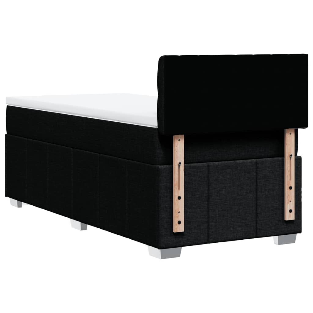 Box spring krevet s madracem crni 80 x 200 cm od tkanine
