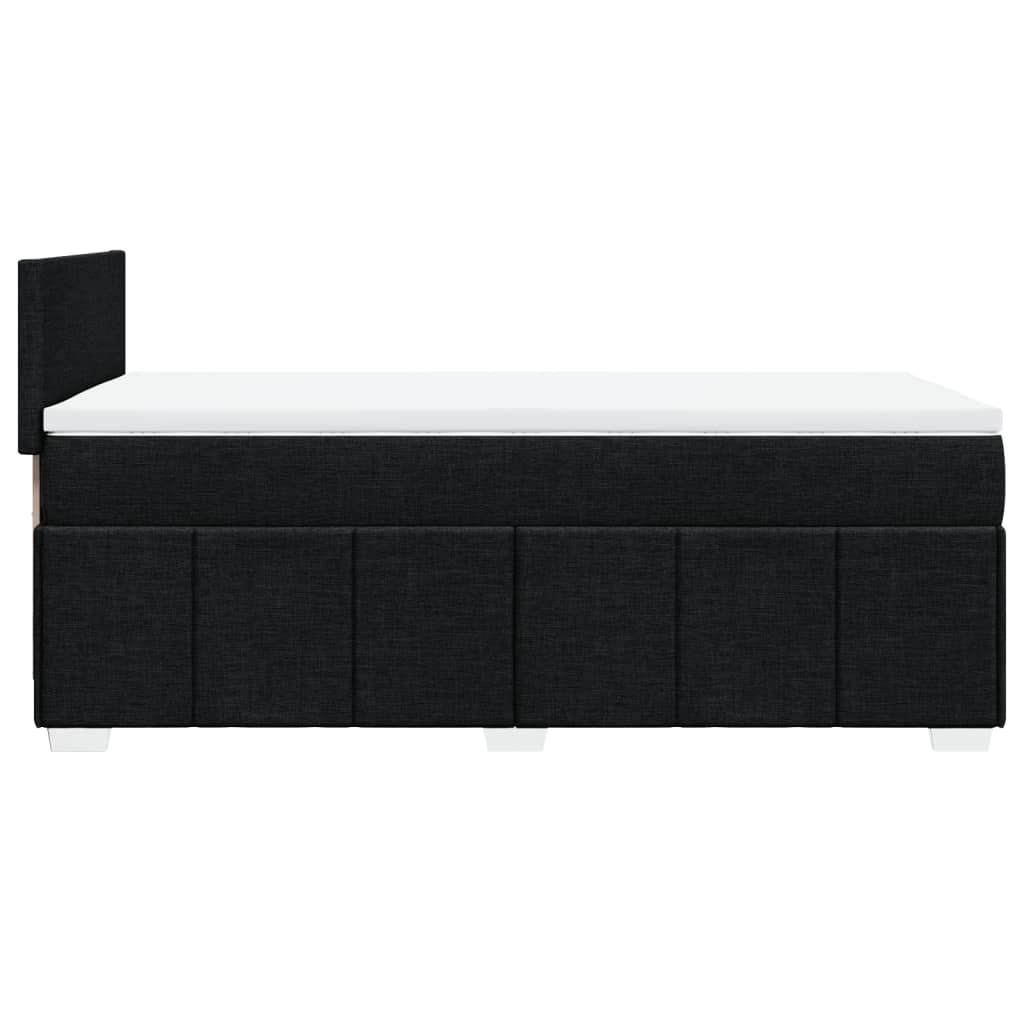 Box spring krevet s madracem crni 90x190 cm od tkanine