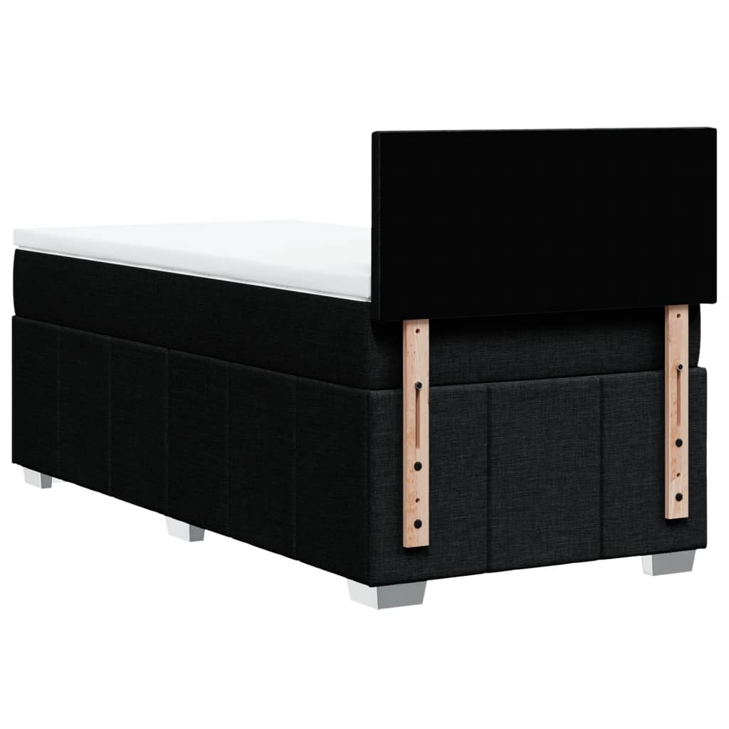 Box spring krevet s madracem crni 90x190 cm od tkanine