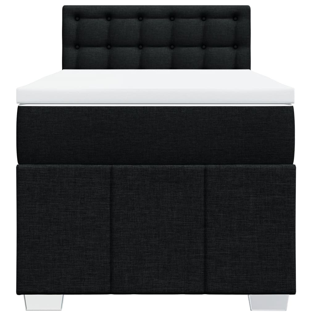 Box spring krevet s madracem crni 90x190 cm od tkanine