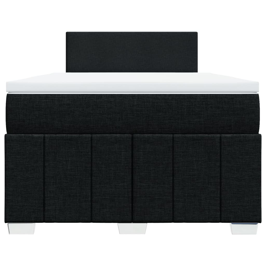 Krevet box spring s madracem crni 120 x 190 cm od tkanine
