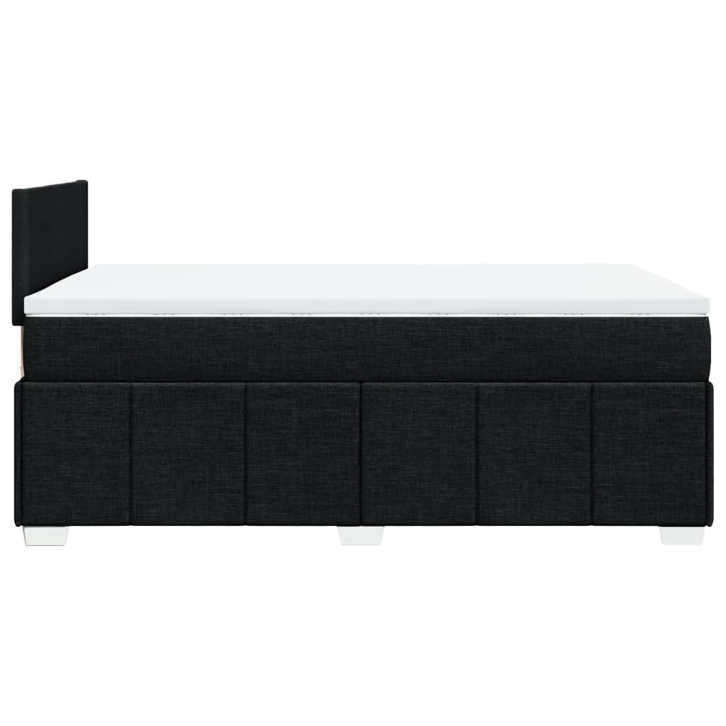 Krevet box spring s madracem crni 120 x 190 cm od tkanine