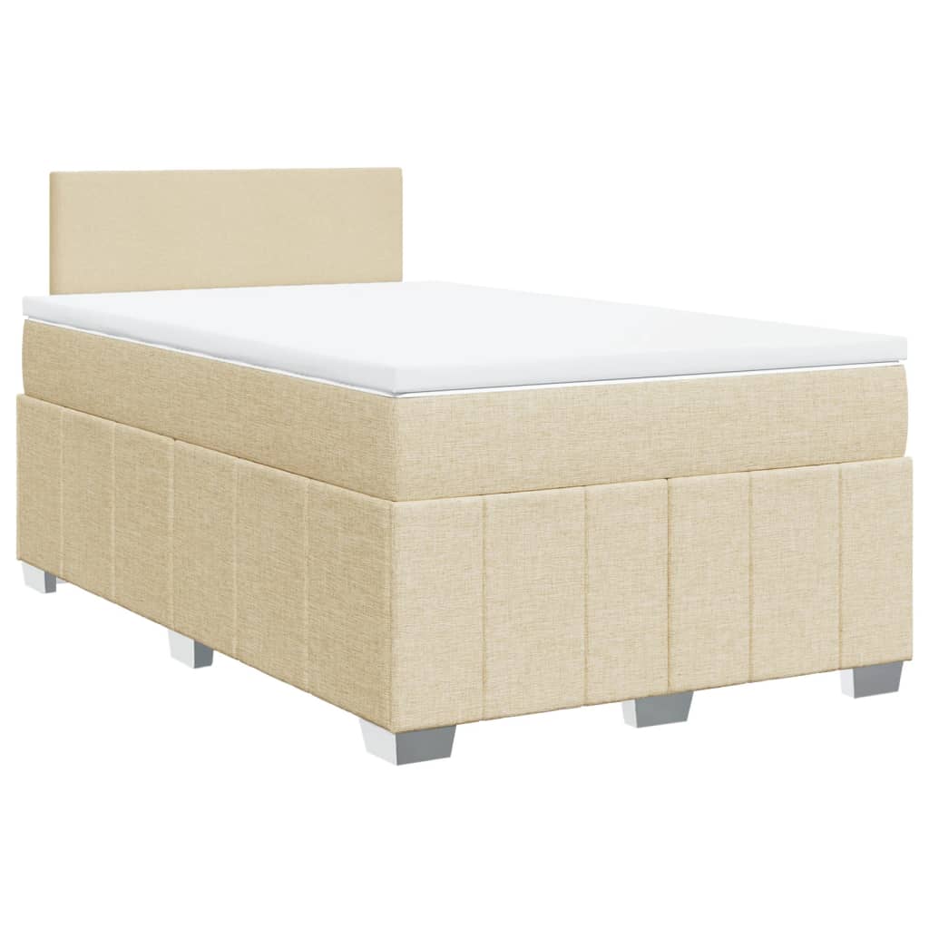 Krevet box spring s madracem krem 120 x 190 cm od tkanine